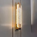 bubble crystal wall lamp stainless steel body 1 2 aslam lighting pro