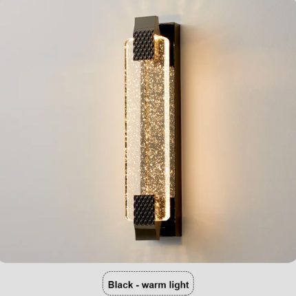 bubble crystal wall lamp stainless steel body 2 aslam lighting pro