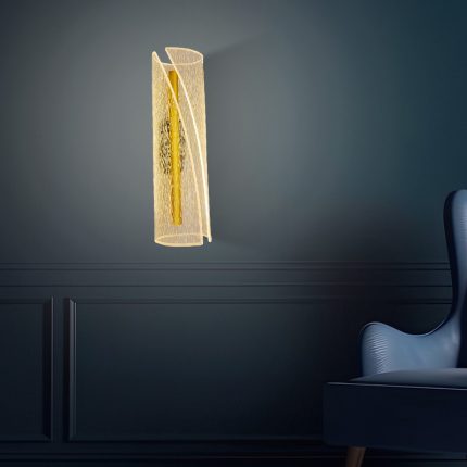 crystal wall mounted led golden light aslam lighting pro