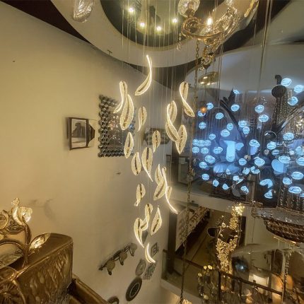 leaf design chandelier aslam lighting pro