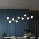 minimalist wavy ceiling pendant 1 aslam lighting pro