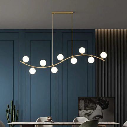 minimalist wavy ceiling pendant 1 aslam lighting pro