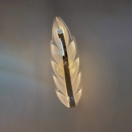 qulik modern feather shape wall light 2 aslam lighting pro