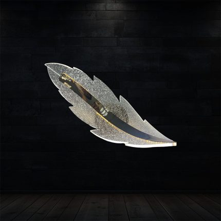 qulik modern feather shape wall light aslam lighting pro