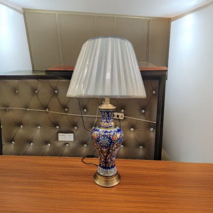 traditional classic blue floral ceramic table lamp aslam lighting pro
