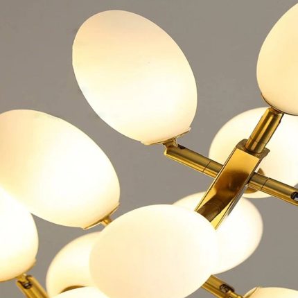 white and gold leaf chandelier for living room 2 aslam lighting pro