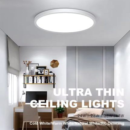 8W Round LED Surface Panel Light White 02 aslamlightingpro
