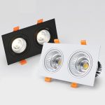 Square LED COB Spot Light Black & White 01 aslamlightingpro